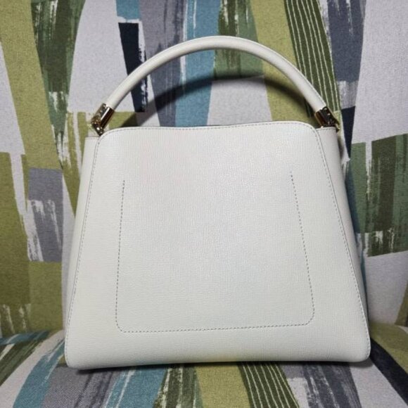 Kate Spade Phoebe Medium Top Handle Satchel In Meringue(White) Turnlock Closure - Picture 2 of 14